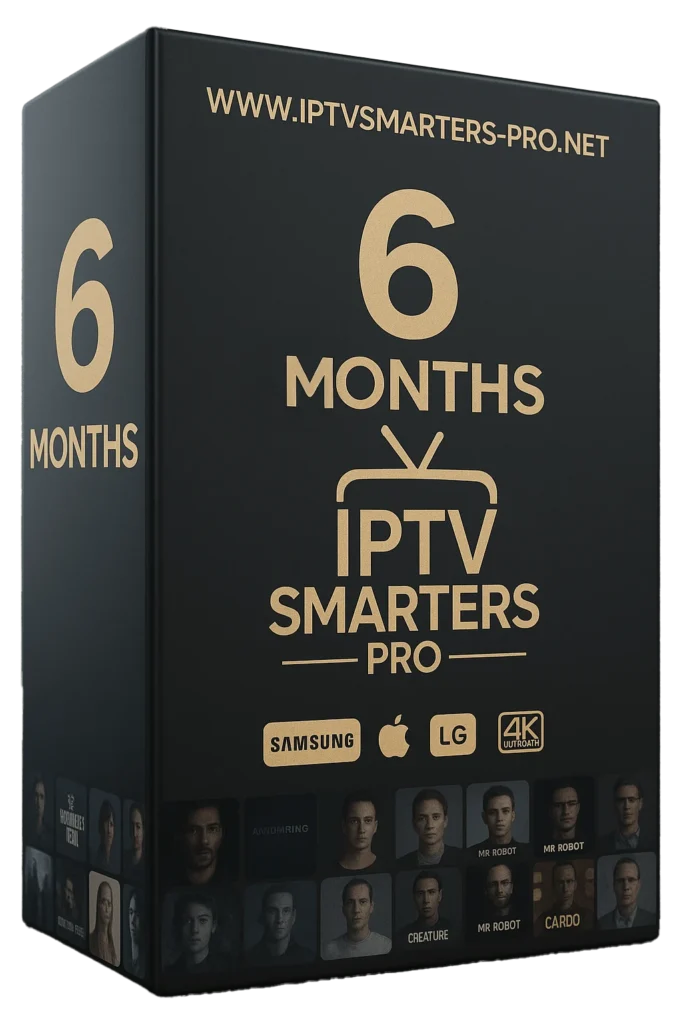 6 month IPTV Smarters Pro subscription with 4K and multi-device support