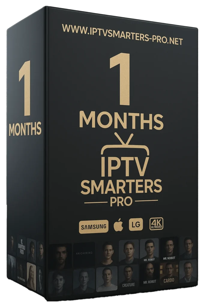 IPTV Smarters Pro 1 month plan for streaming on all devices