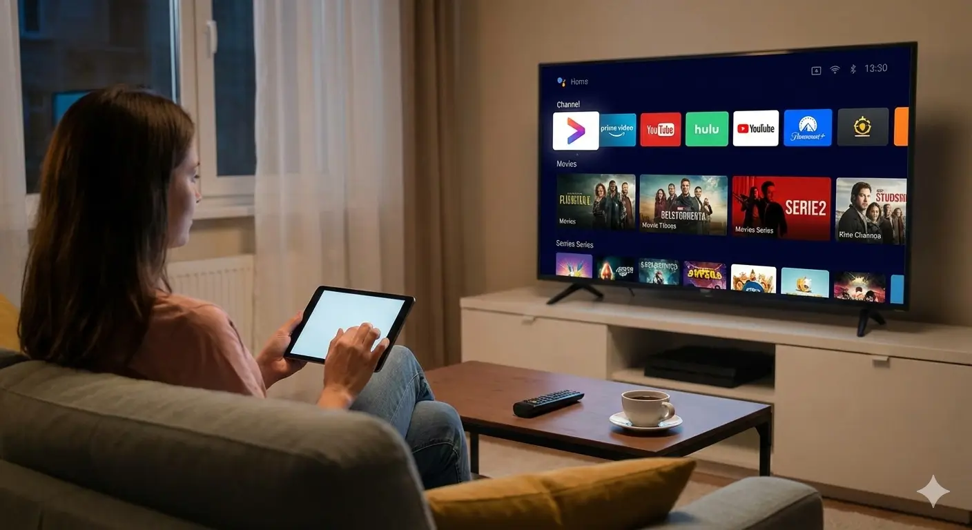 Smart TV and IPTV apps streaming smoothly on high speed internet connection