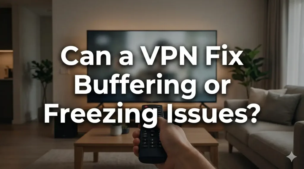 Person holding a TV remote while a Smart TV shows an app screen, illustrating what to do when a Smart TV doesn’t support IPTV apps.