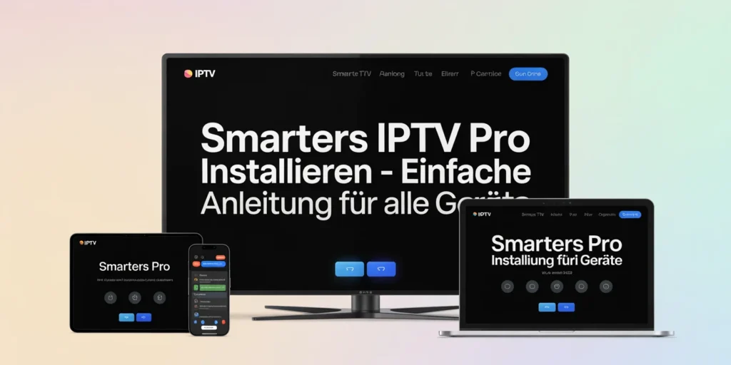Smarters IPTV PRO auf mehreren Geräten mit Installationshinweis
